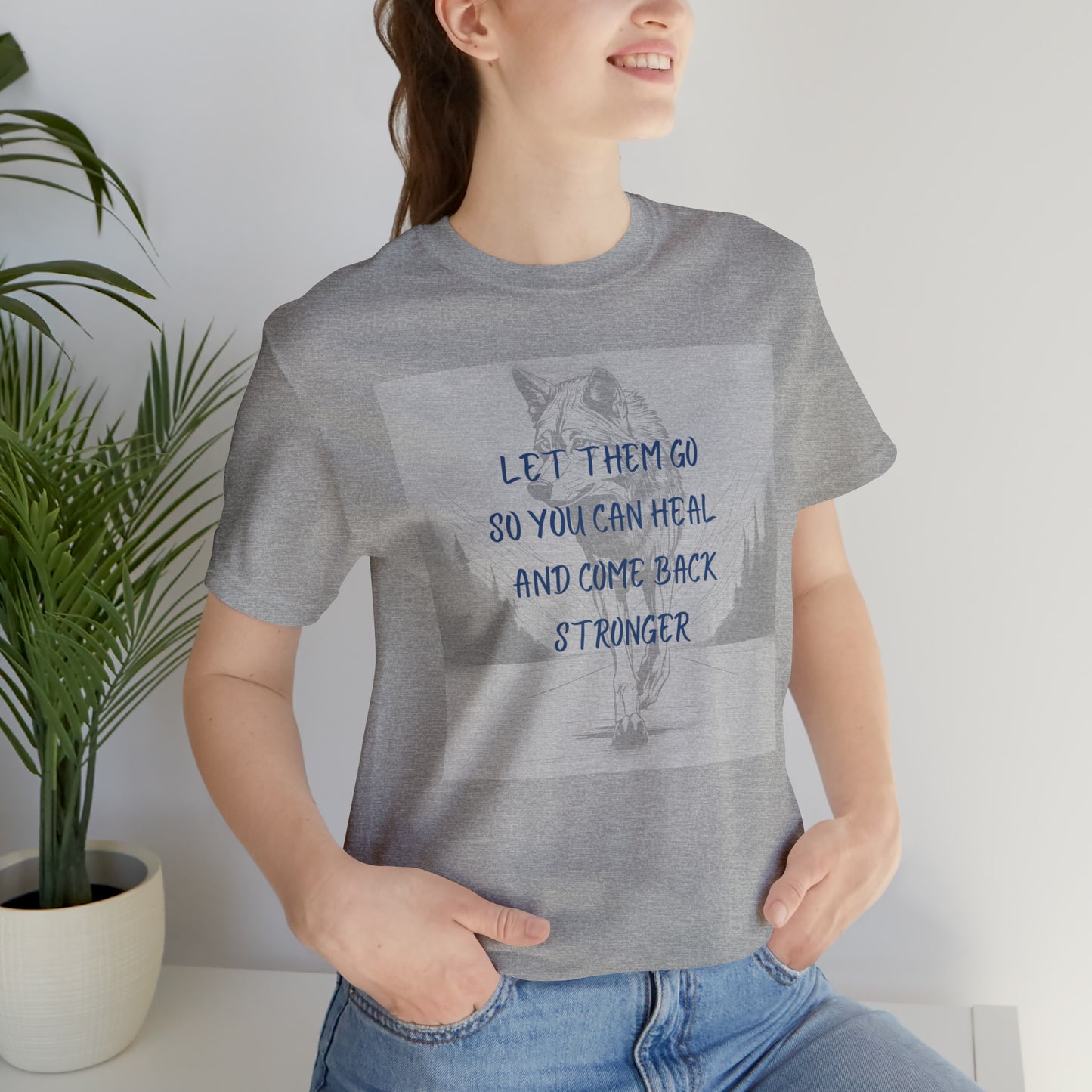 Let them go. Wolf Unisex Jersey Short Sleeve Tee