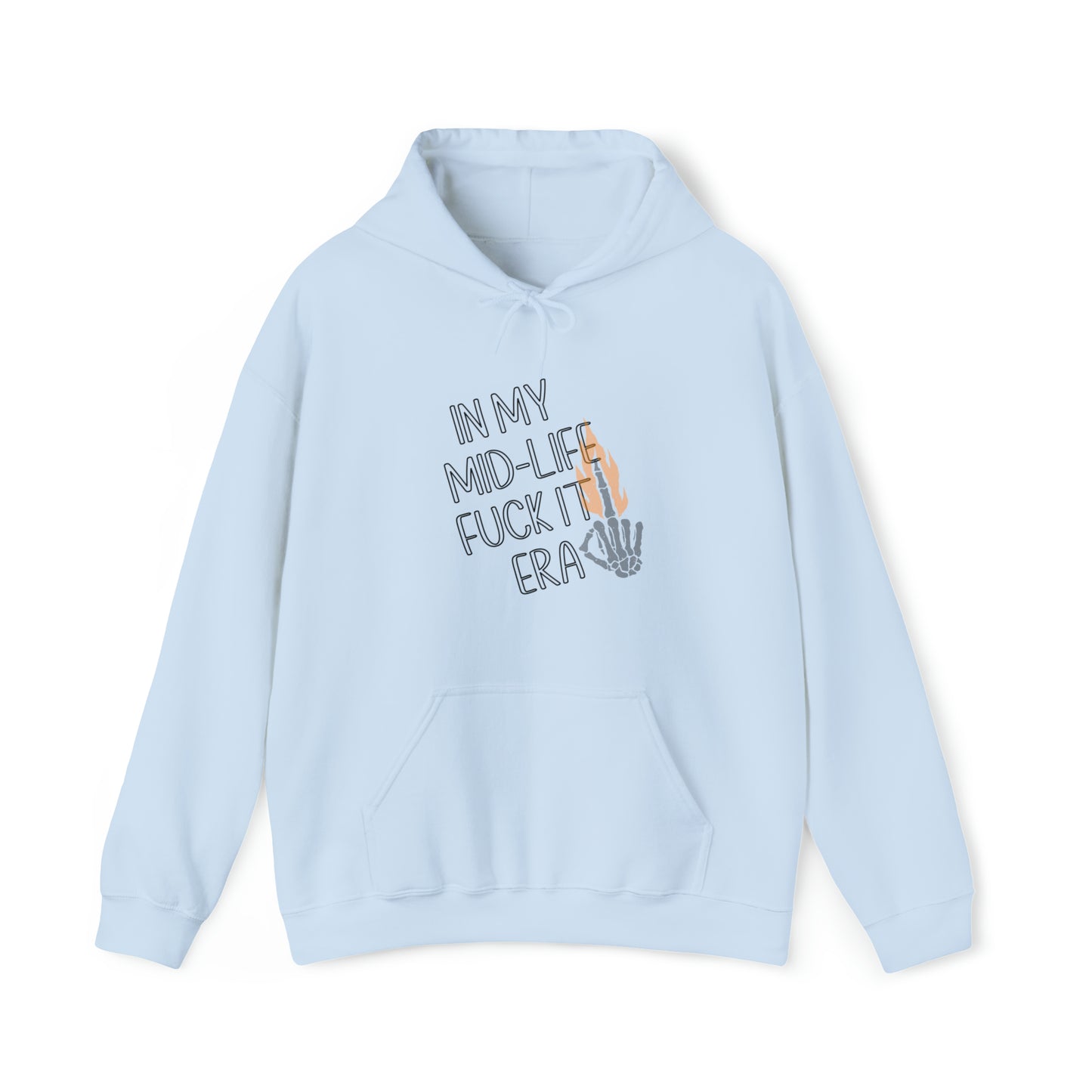**Intro sale** $10 off!! Mid life F$ck it Era Unisex Heavy Blend™ Hooded Sweatshirt
