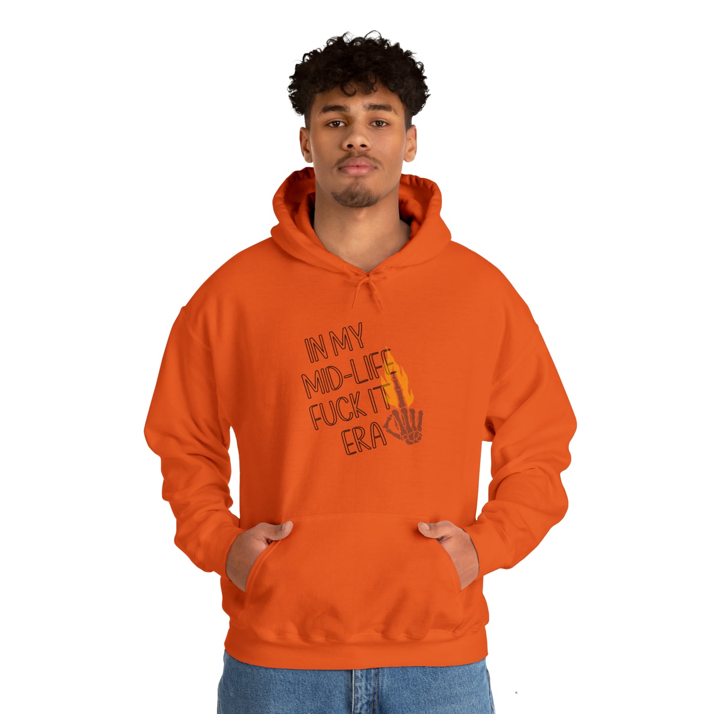 **Intro sale** $10 off!! Mid life F$ck it Era Unisex Heavy Blend™ Hooded Sweatshirt