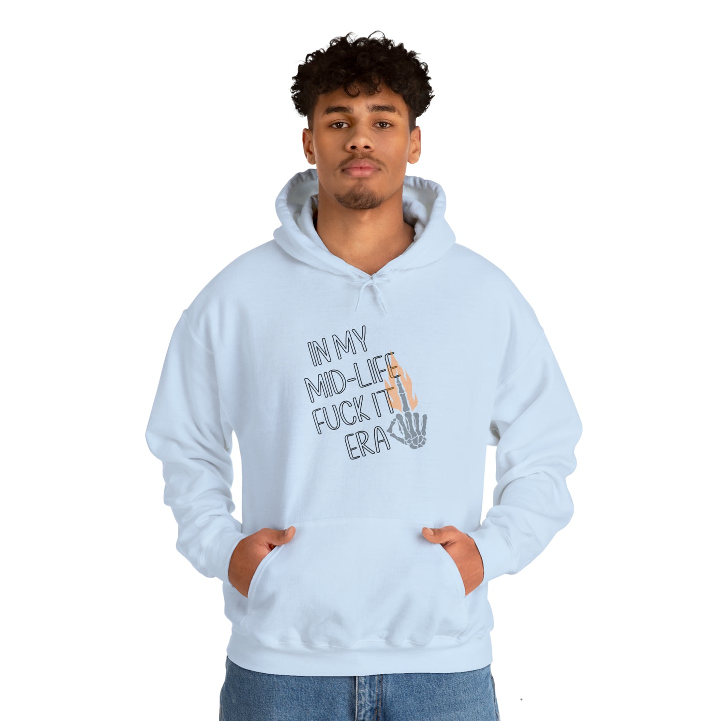 **Intro sale** $10 off!! Mid life F$ck it Era Unisex Heavy Blend™ Hooded Sweatshirt