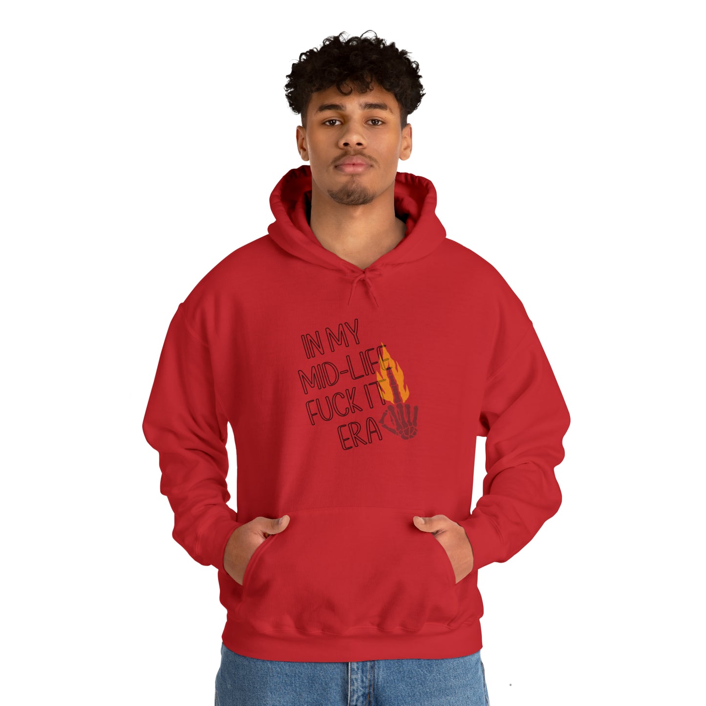 **Intro sale** $10 off!! Mid life F$ck it Era Unisex Heavy Blend™ Hooded Sweatshirt