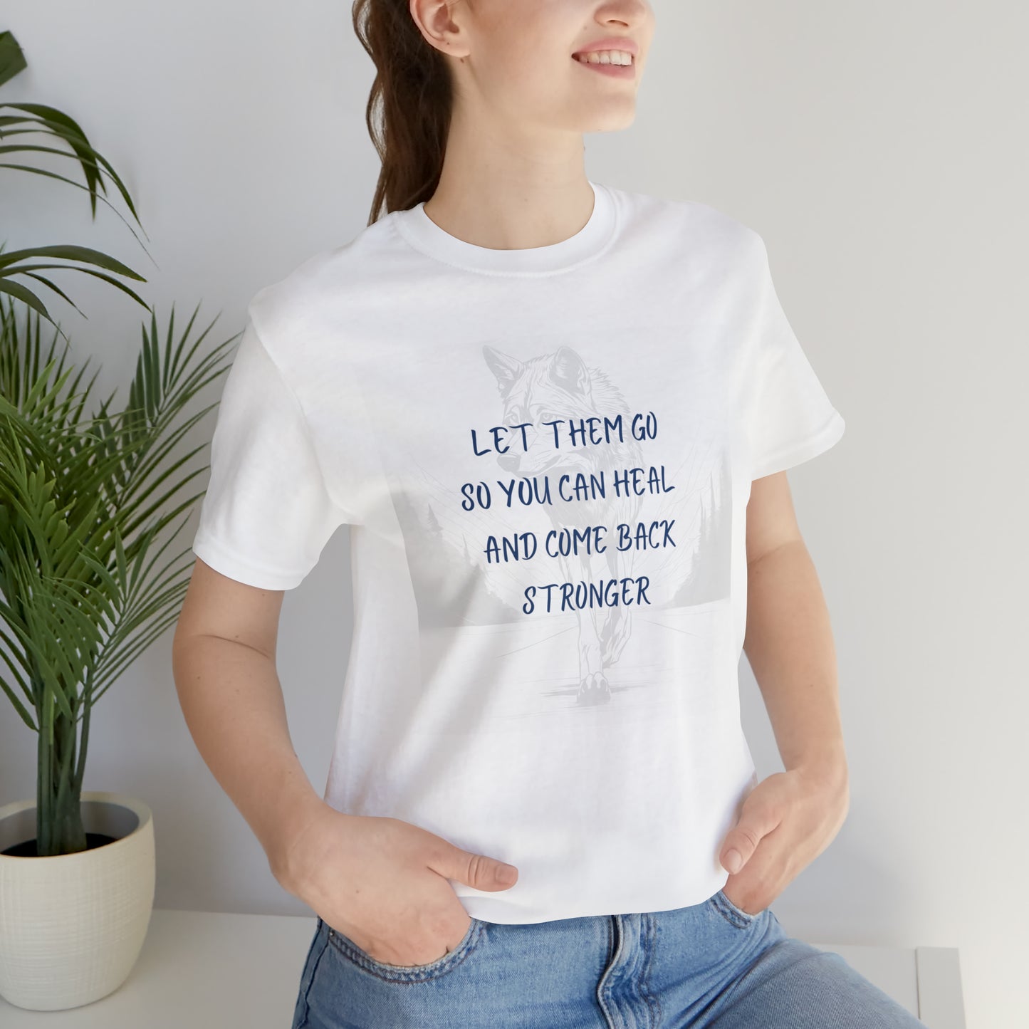 Let them go. Wolf Unisex Jersey Short Sleeve Tee
