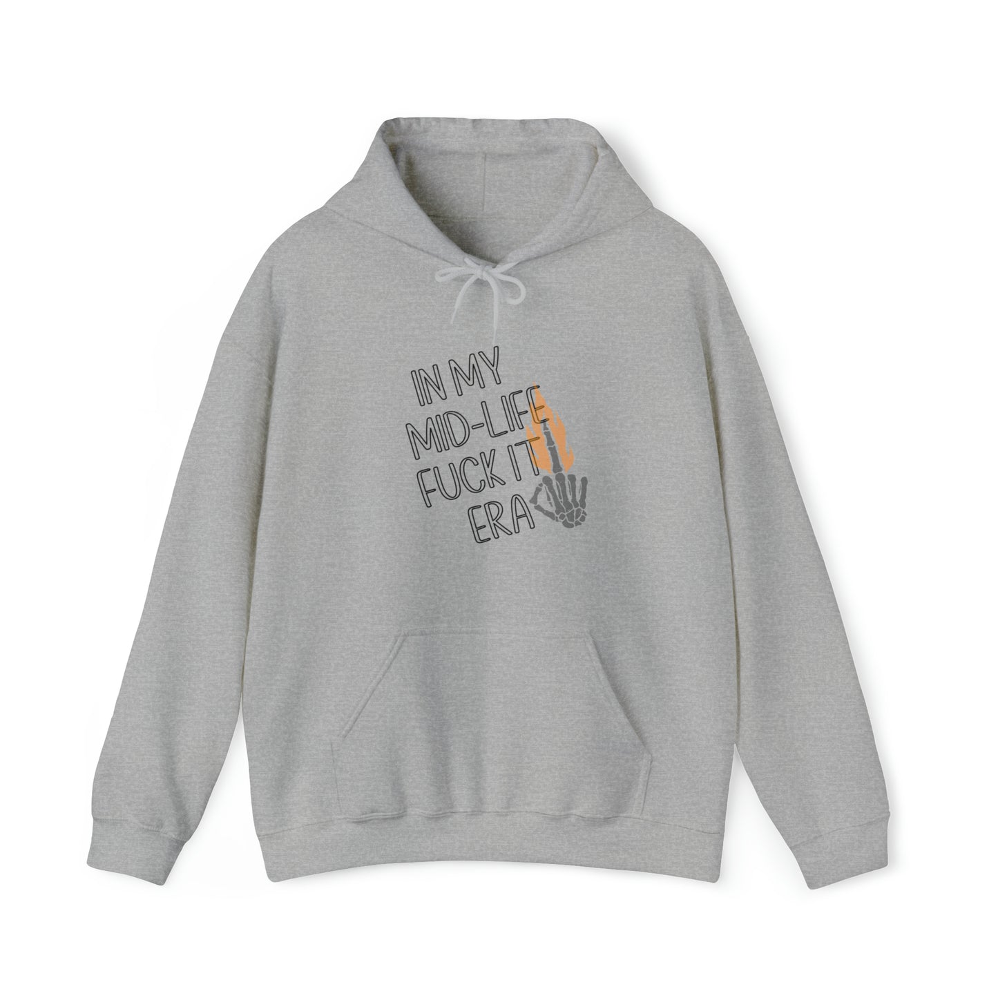**Intro sale** $10 off!! Mid life F$ck it Era Unisex Heavy Blend™ Hooded Sweatshirt