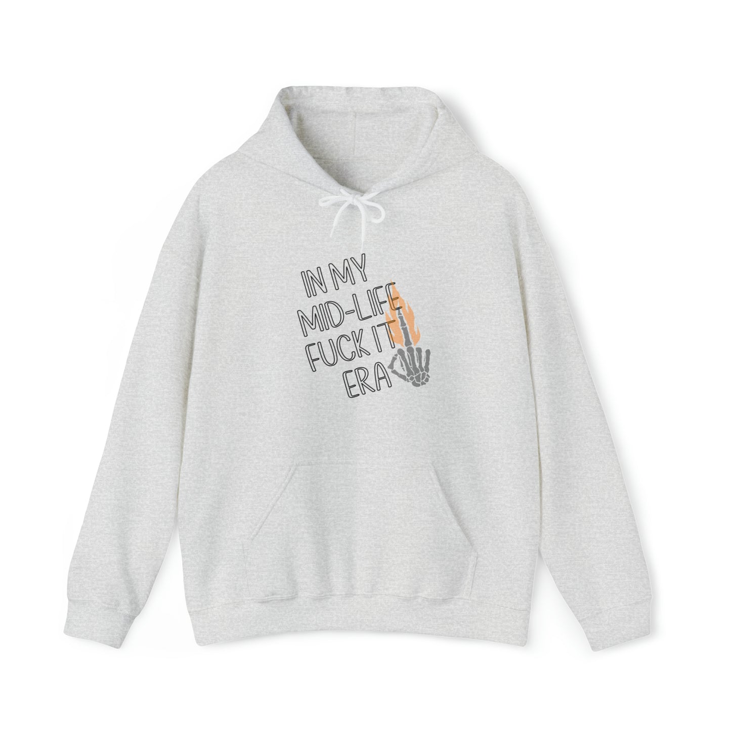 **Intro sale** $10 off!! Mid life F$ck it Era Unisex Heavy Blend™ Hooded Sweatshirt