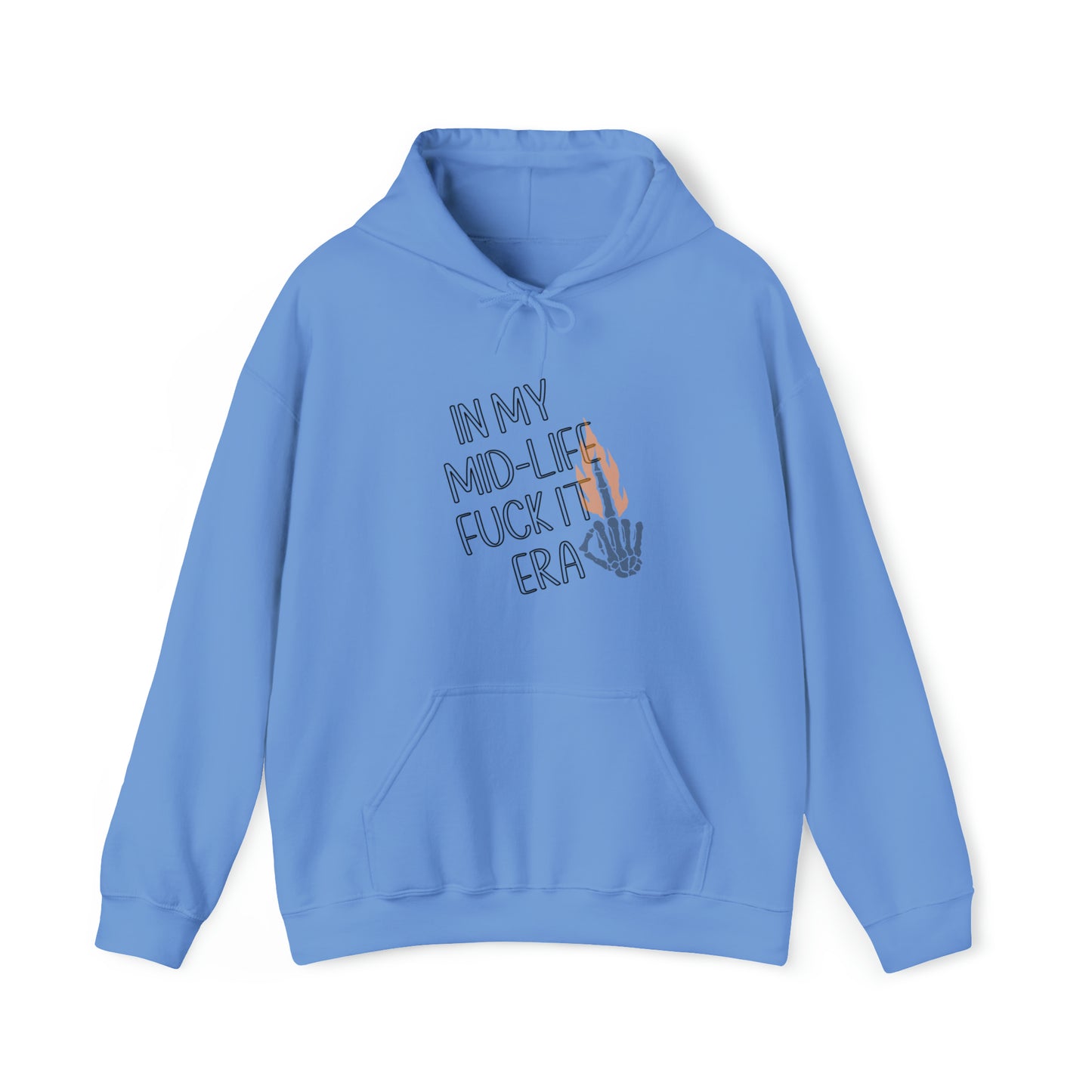 **Intro sale** $10 off!! Mid life F$ck it Era Unisex Heavy Blend™ Hooded Sweatshirt