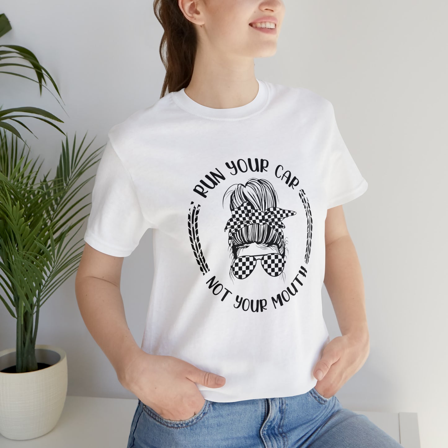 Run Your Car Unisex Jersey Short Sleeve Tee