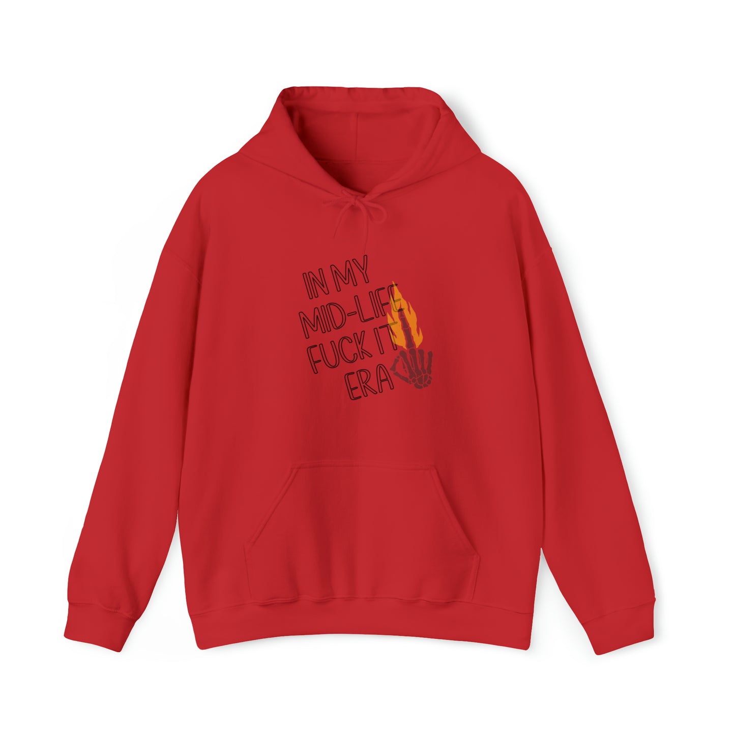 **Intro sale** $10 off!! Mid life F$ck it Era Unisex Heavy Blend™ Hooded Sweatshirt