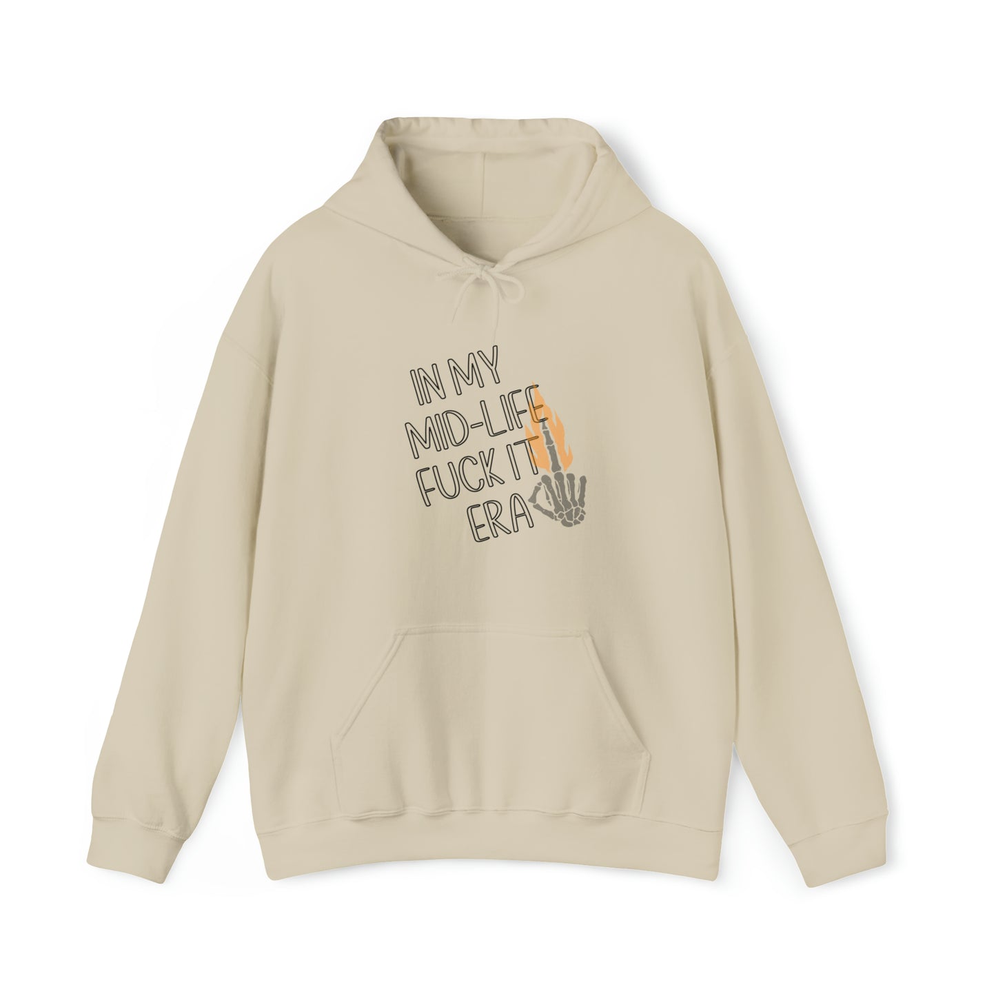 **Intro sale** $10 off!! Mid life F$ck it Era Unisex Heavy Blend™ Hooded Sweatshirt