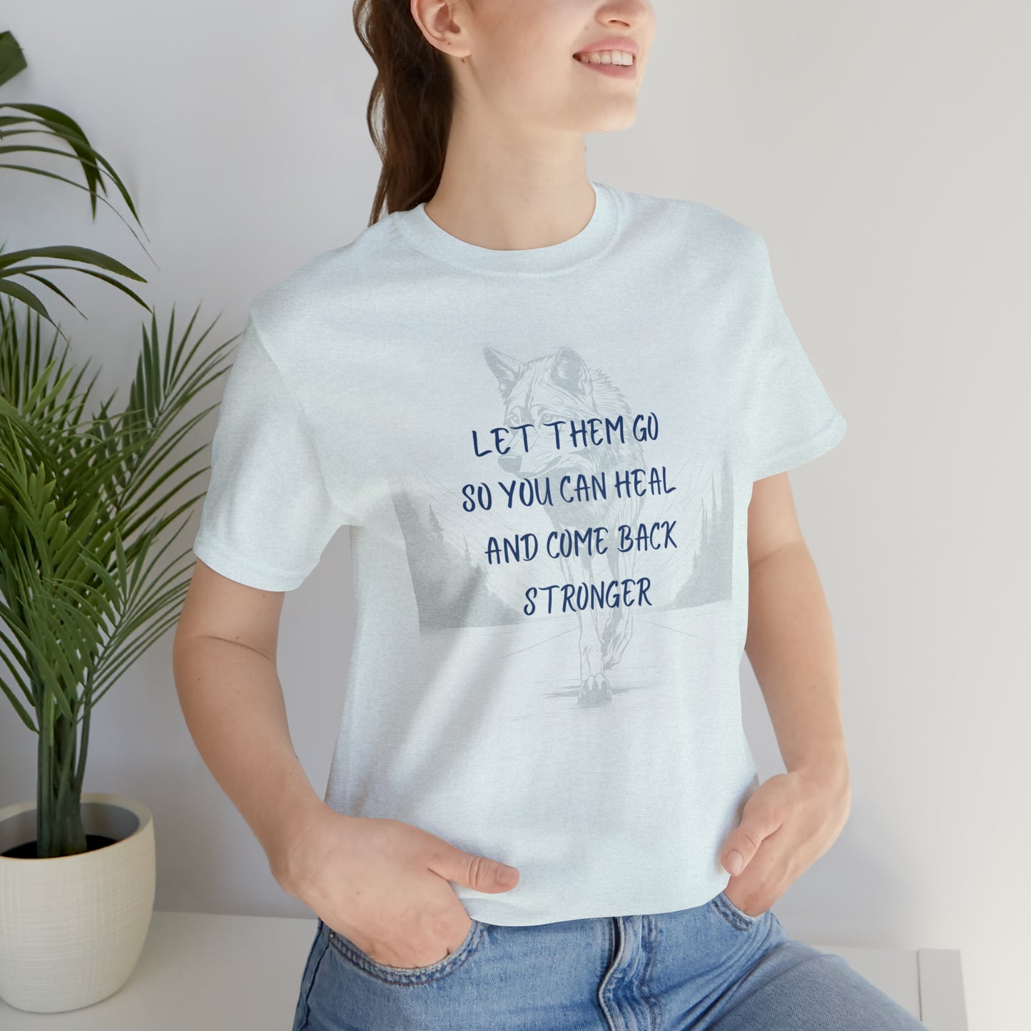 Let them go. Wolf Unisex Jersey Short Sleeve Tee