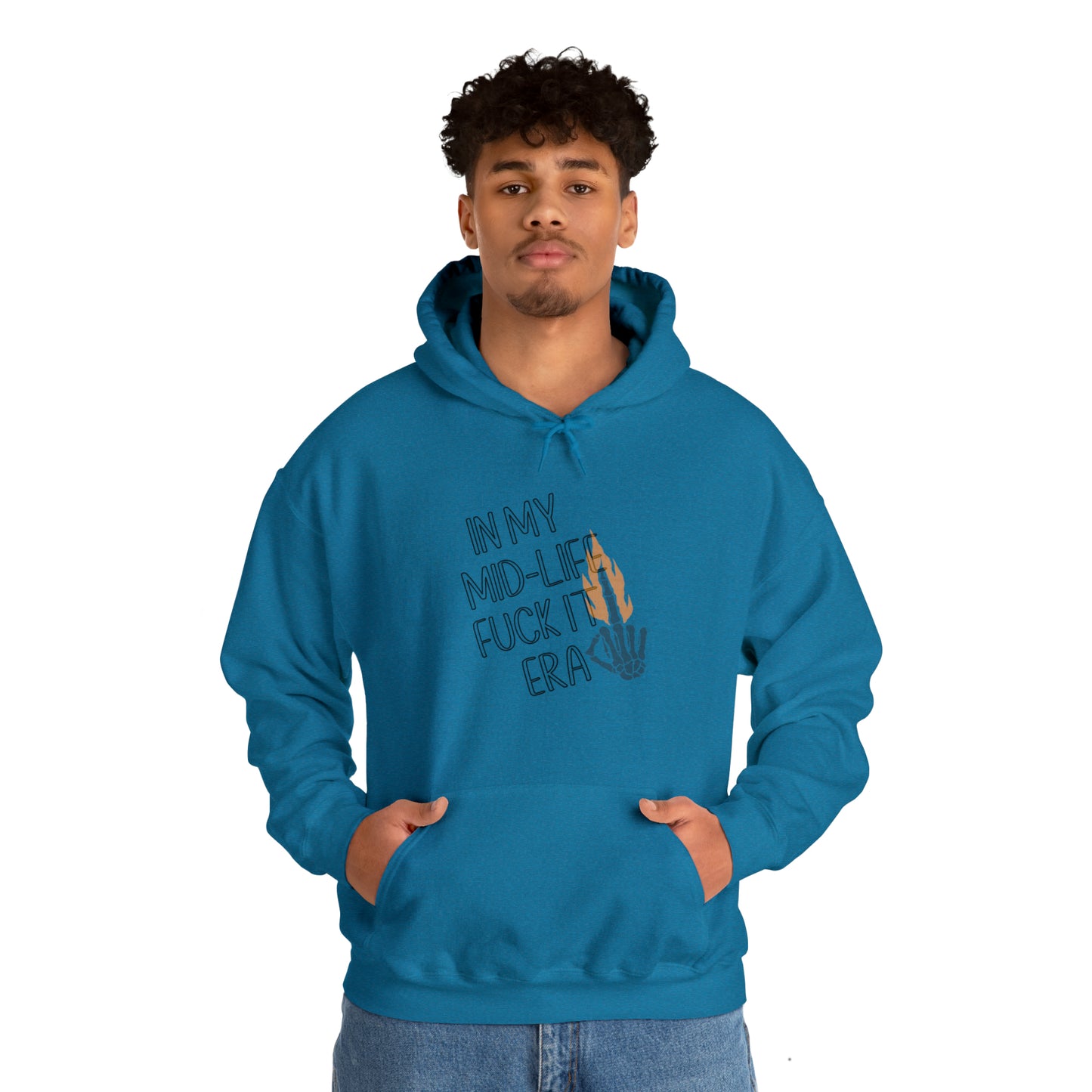 **Intro sale** $10 off!! Mid life F$ck it Era Unisex Heavy Blend™ Hooded Sweatshirt