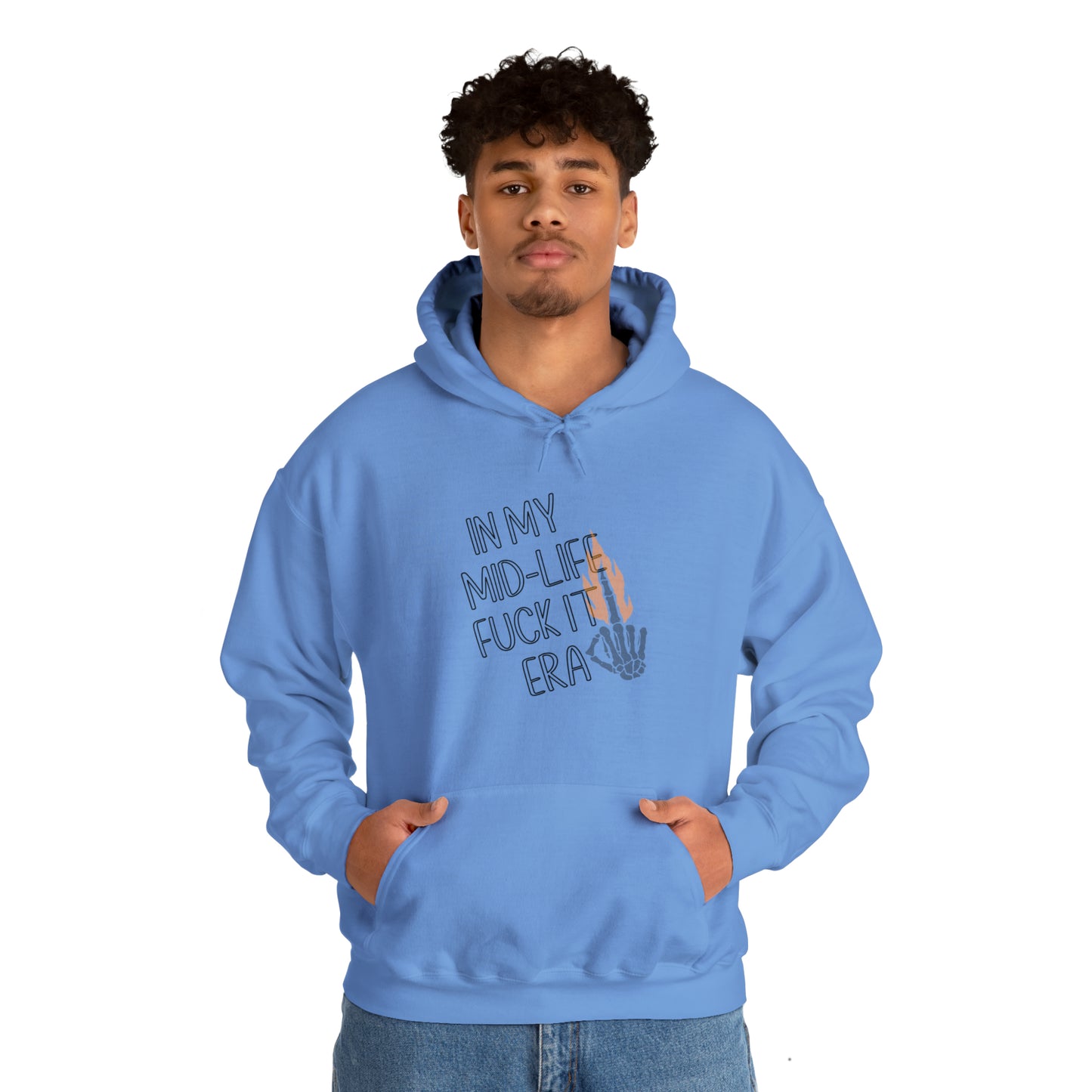 **Intro sale** $10 off!! Mid life F$ck it Era Unisex Heavy Blend™ Hooded Sweatshirt