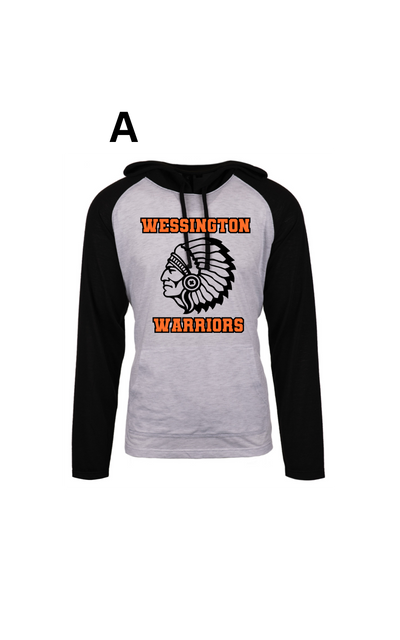 Warrior long sleeve jersey hoodie