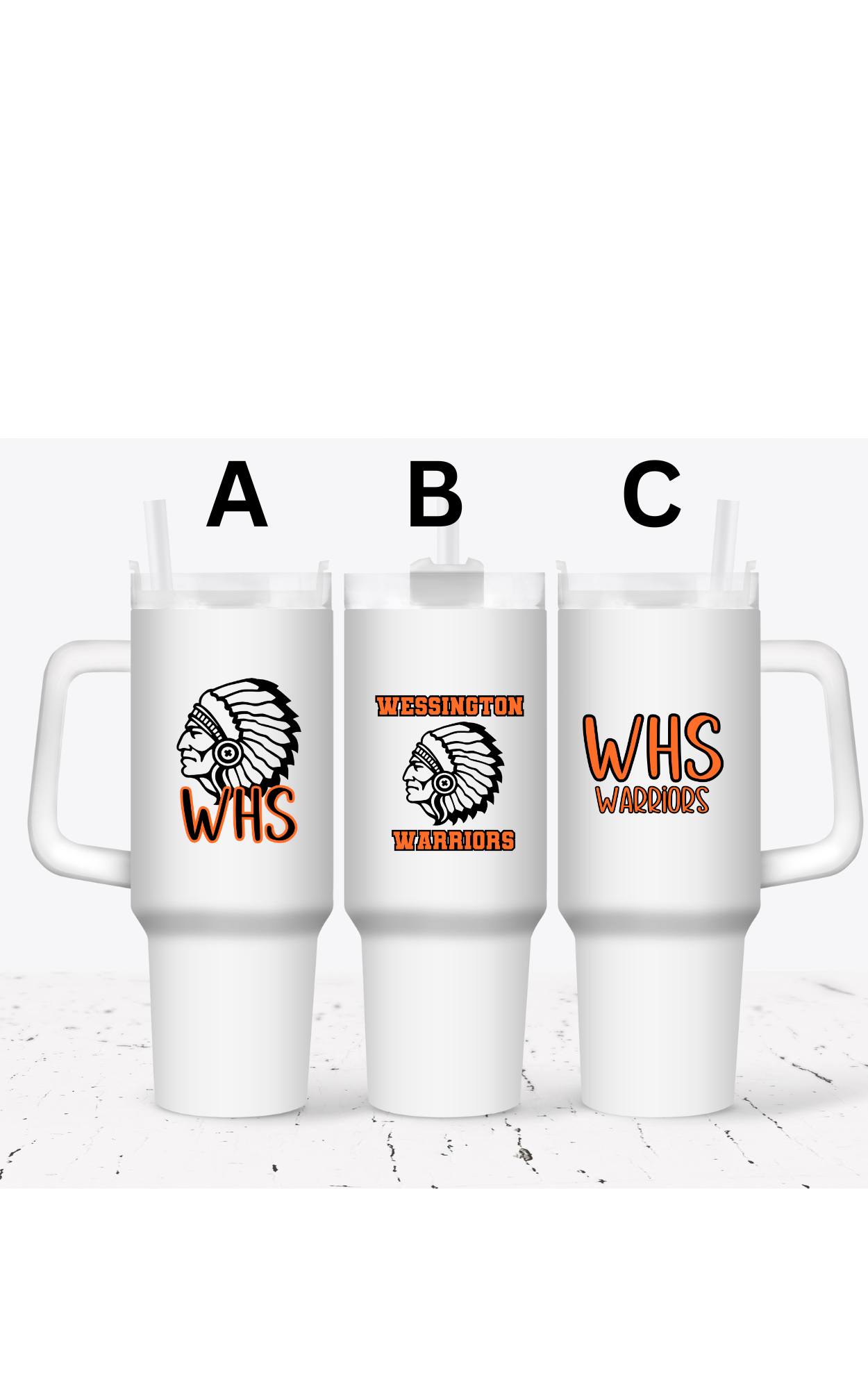 WHS Warriors 40 oz tumbler