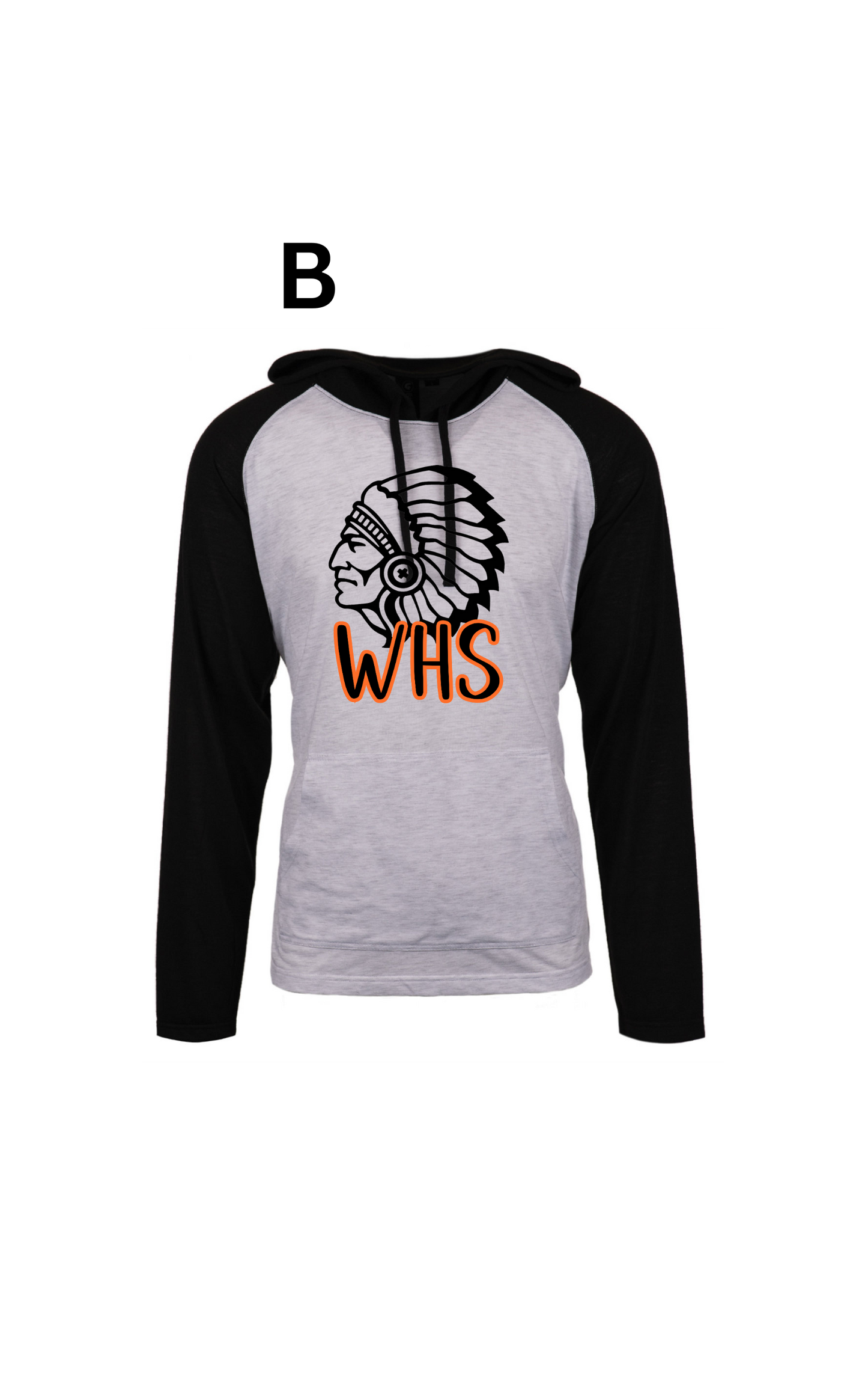 Warrior long sleeve jersey hoodie