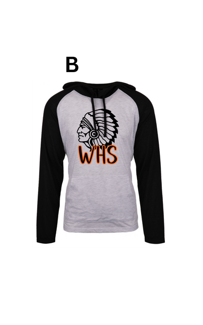 Warrior long sleeve jersey hoodie