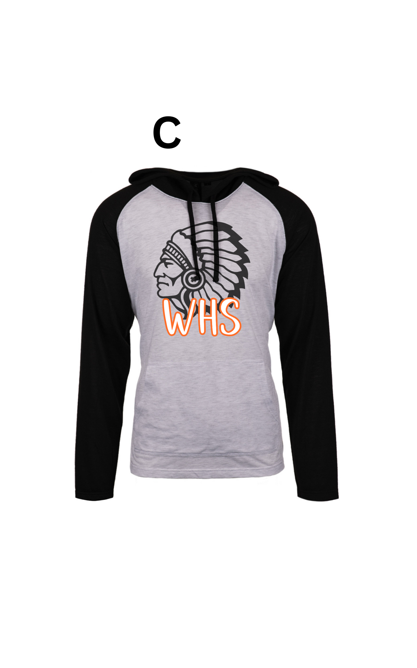 Warrior long sleeve jersey hoodie